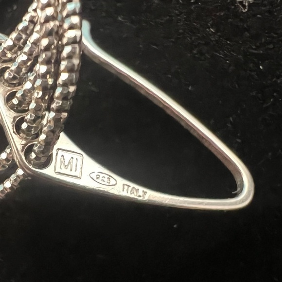 Italian 925 Sterling Silver Multi-Hoop Earrings – Diamond Cut - Picture 12 of 15